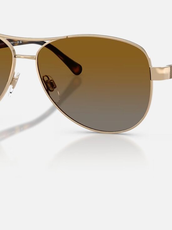 Burberry pilot gold steel sunglasses main image 5